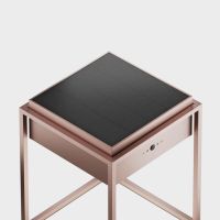 qua solar + akku Leuchte  hell bronze