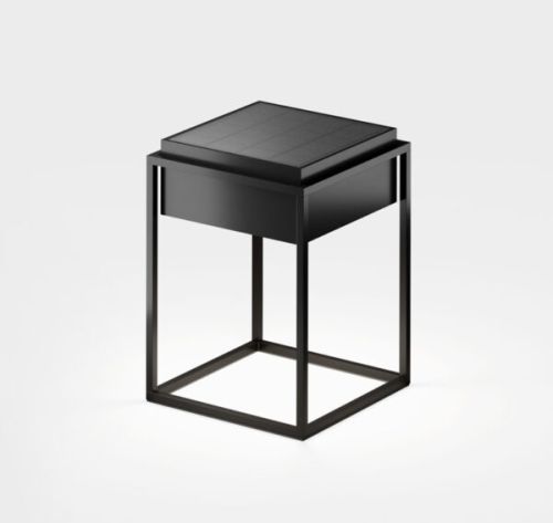 qua solar + akku Leuchte schwarz
