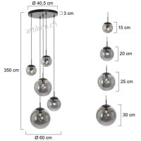 Pendelleuchte BOLLIQUE 5fg.