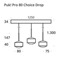 PUK! Pro Choice 80 Drop 3fg. - anthrazit matt