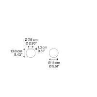 Volum Wand-/Deckenleuchte 14cm