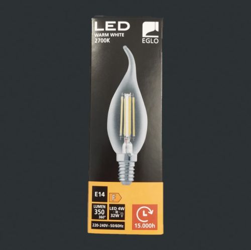 LED Windstoss Kerze 4W klar