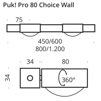 PUK! Pro Chioce Wall 2fg. chrom glanz
