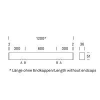 Scopy Tragschiene 120cm 4 Leuchten