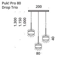 PUK! Pro Drop Trio 80 - chrom glanz